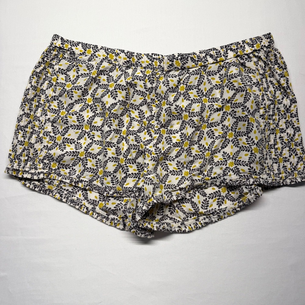 Eloise‎ Anthropologie Silk Pajama Shorts Womens Large Floral Lounge Sleep